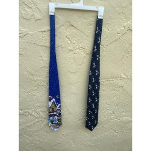 Two Mickey Mouse mens neck ties